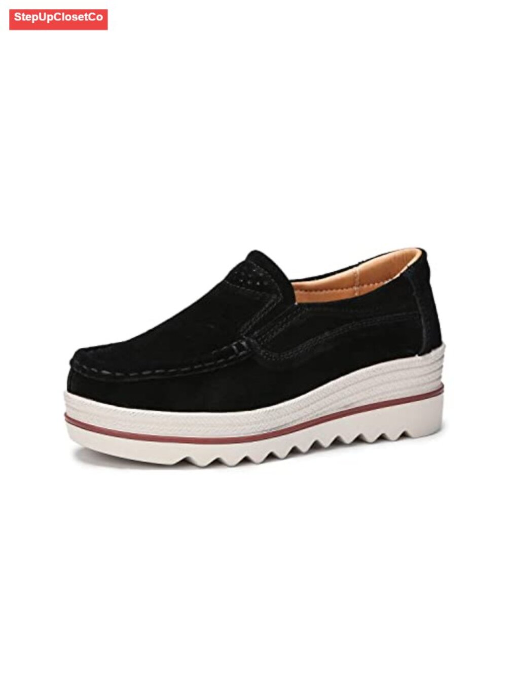 Womens Slip on Loafers Comfortable Thick Soft Platform Shoes Business Casual